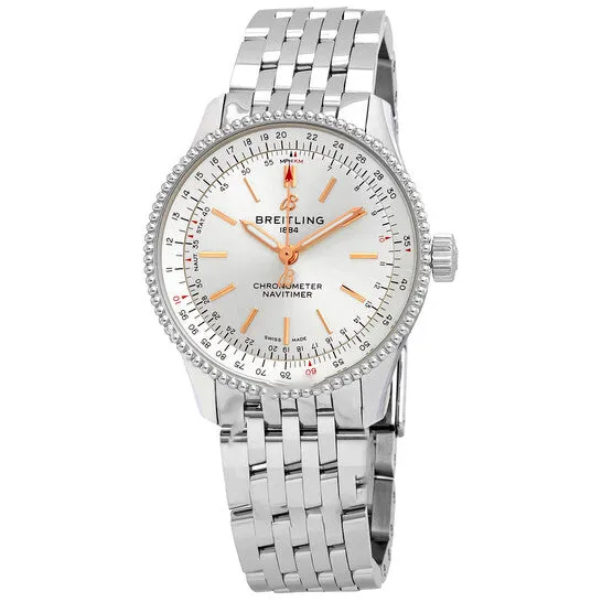 Original Breitling Navitimer 35 Automatic Silver Dial Watch A17395F41G1A1 JMS always Watches Original Breitling Navitimer 35 Automatic Silver Dial Watch A17395F41G1A1 JMS always Watches