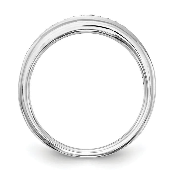 Rings 011ct CZ Solid Real 14k White Gold Wedding Wedding Band Ring Goldia