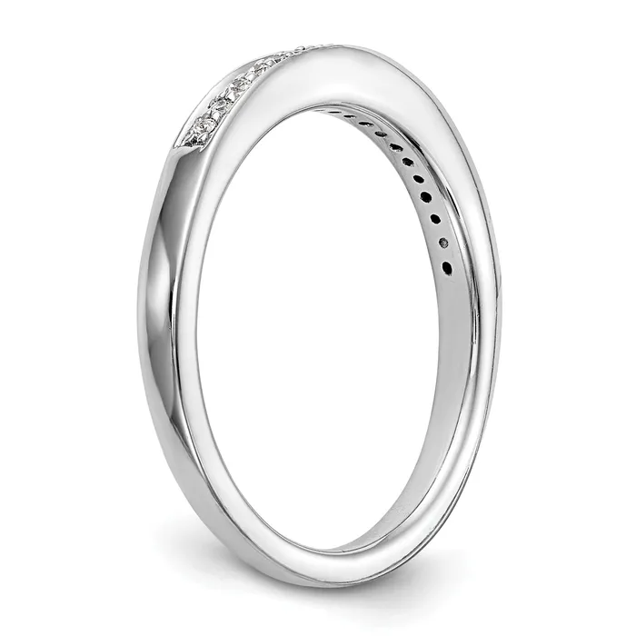 Rings 011ct CZ Solid Real 14k White Gold Wedding Wedding Band Ring Goldia