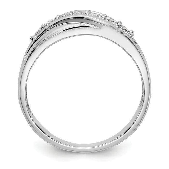 Rings 14k White Gold 12 Ct Lab Grown Diamond VSSI G Seven Stone Mens Ring Goldia