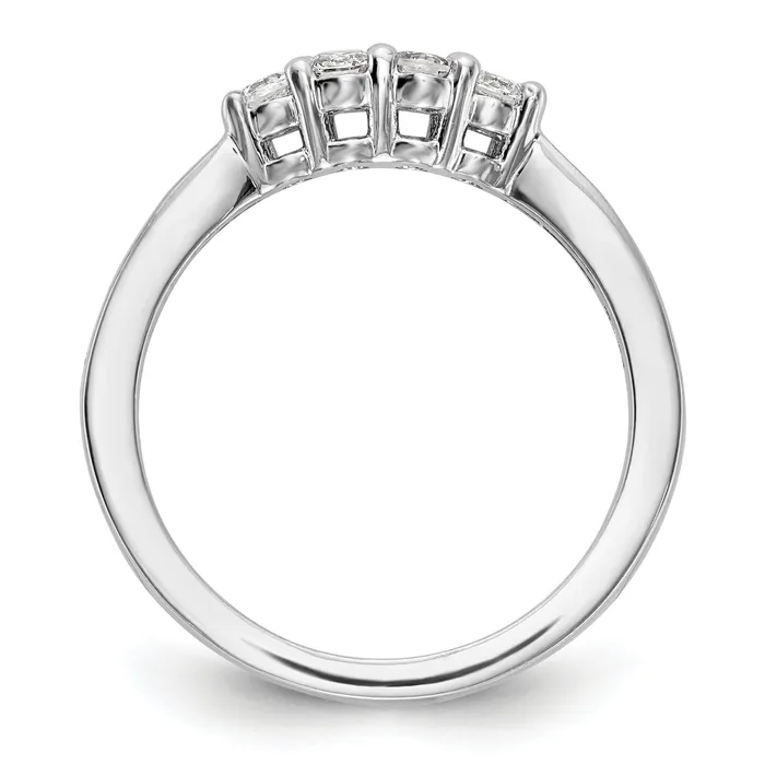 Rings Goldia 057ct CZ Solid Real 14k White Gold Wedding Wedding Band Ring