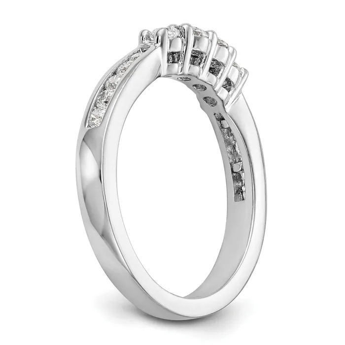 Rings Goldia 057ct CZ Solid Real 14k White Gold Wedding Wedding Band Ring