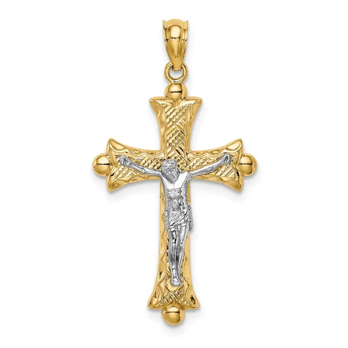 Rings Goldia 14k Twotone Gold Twotone Gold Florentine Crucifix