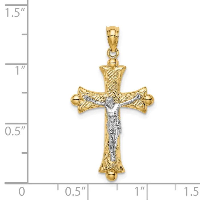 Rings Goldia 14k Twotone Gold Twotone Gold Florentine Crucifix