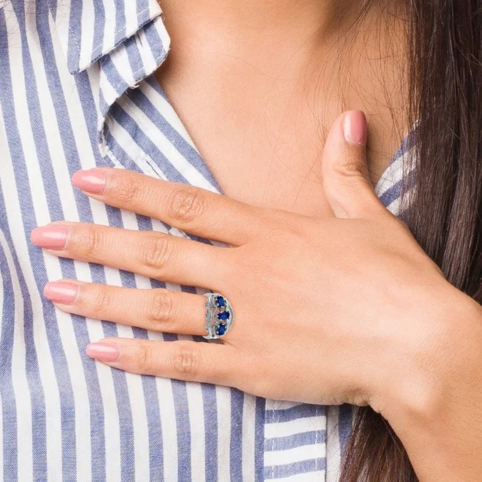 Rings Goldia 14k White Gold Sapphire Ring