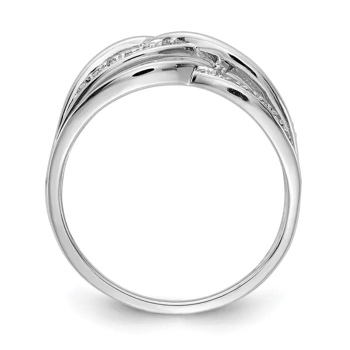 Rings Goldiacom 14K White Gold Real Diamond Ring