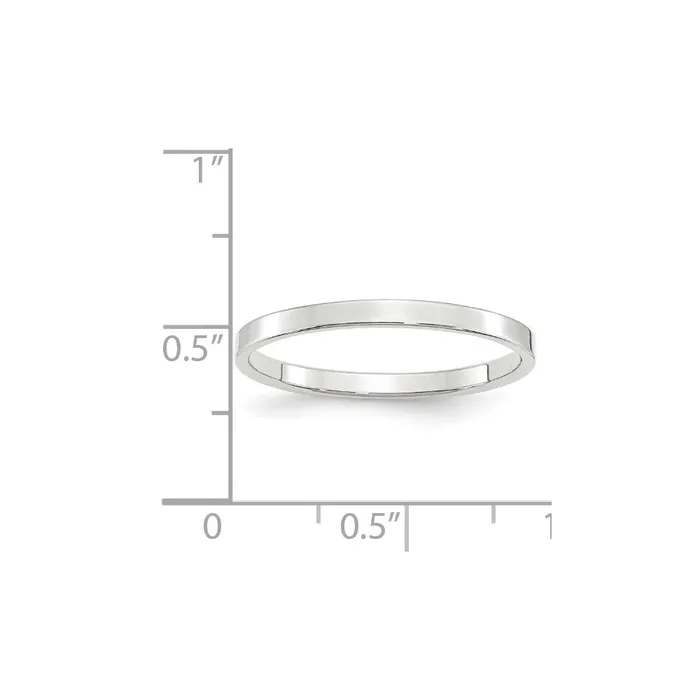 Rings Goldia Solid 14K White Gold 2mm Light Weight Flat MensWomens Wedding Band Ring Size 75 Rings Goldia Solid 14K White Gold 2mm Light Weight Flat MensWomens Wedding Band Ring Size 75
