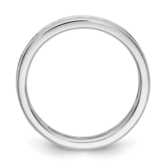 Rings Goldia Solid Real 14k White Gold Polished 1ct Channel Set CZ Eternity Wedding Band Ring
