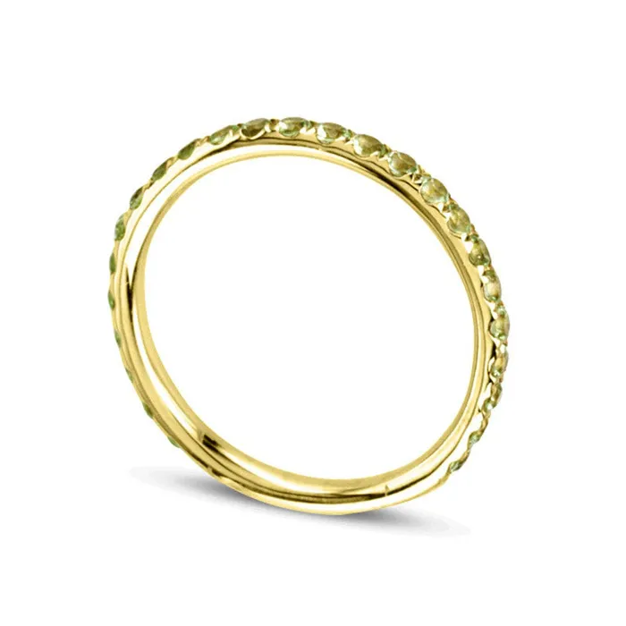 Rings Peridot Eternity Band in Solid 14K Gold Goldia Rings Peridot Eternity Band in Solid 14K Gold Goldia