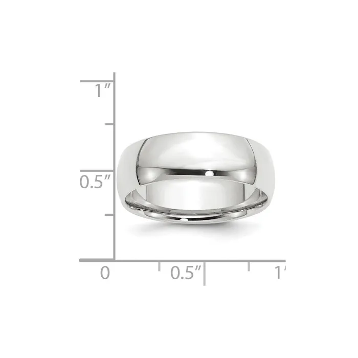 Rings Solid 18K White Gold 7mm Light Weight Comfort Fit MensWomens Wedding Band Ring Size 115 Goldia Rings Solid 18K White Gold 7mm Light Weight Comfort Fit MensWomens Wedding Band Ring Size 115 Goldia