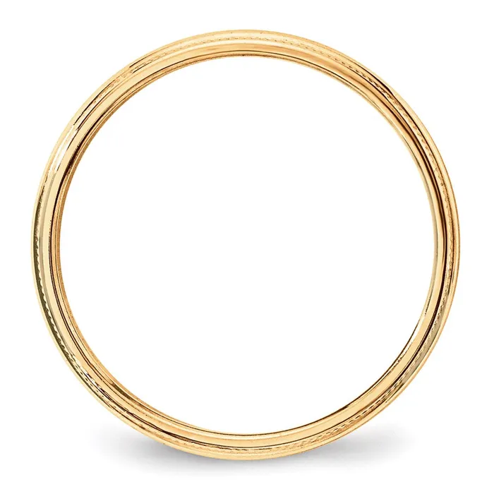 Rings Solid 18K Yellow Gold 3mm Light Weight Milgrain Half Round MensWomens Wedding Band Ring Size 13 Goldia Rings Solid 18K Yellow Gold 3mm Light Weight Milgrain Half Round MensWomens Wedding Band Ring Size 13 Goldia