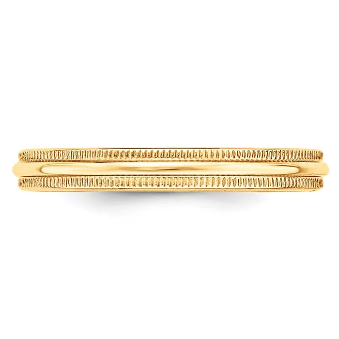 Rings Solid 18K Yellow Gold 3mm Light Weight Milgrain Half Round MensWomens Wedding Band Ring Size 13 Goldia Rings Solid 18K Yellow Gold 3mm Light Weight Milgrain Half Round MensWomens Wedding Band Ring Size 13 Goldia