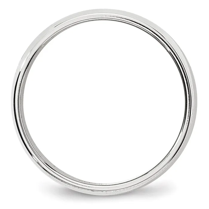 Solid 18K White Gold 6mm Milgrain Half Round MensWomens Wedding Band Ring Size 125 Goldia Rings Solid 18K White Gold 6mm Milgrain Half Round MensWomens Wedding Band Ring Size 125 Goldia Rings