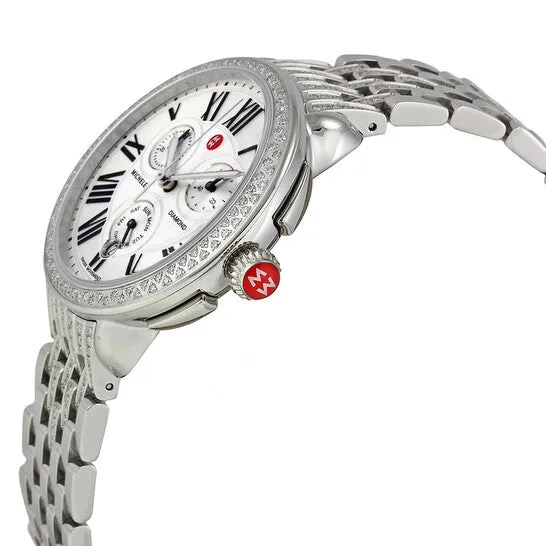 Watches JMS always Original Michele Serein Diamond Silver Dial Chronograph Ladies Watch Watches JMS always Original Michele Serein Diamond Silver Dial Chronograph Ladies Watch