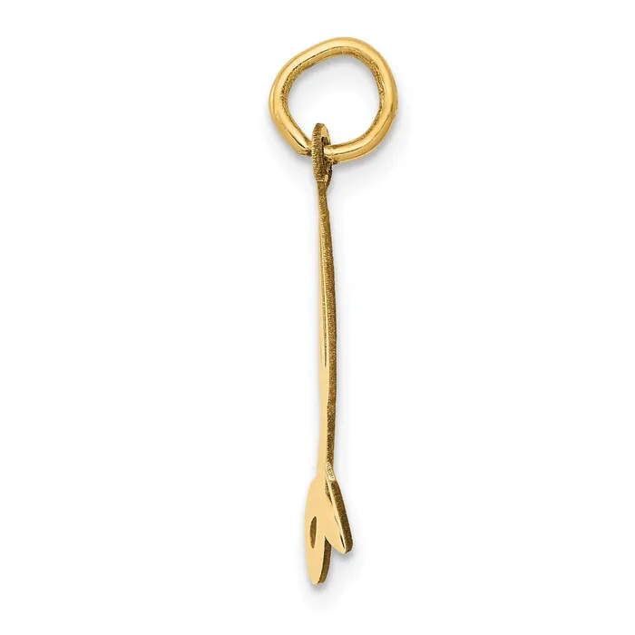 10k Yellow Gold Large Script Letter L Initial Charm TreasureFineJewelers Charm Necklaces