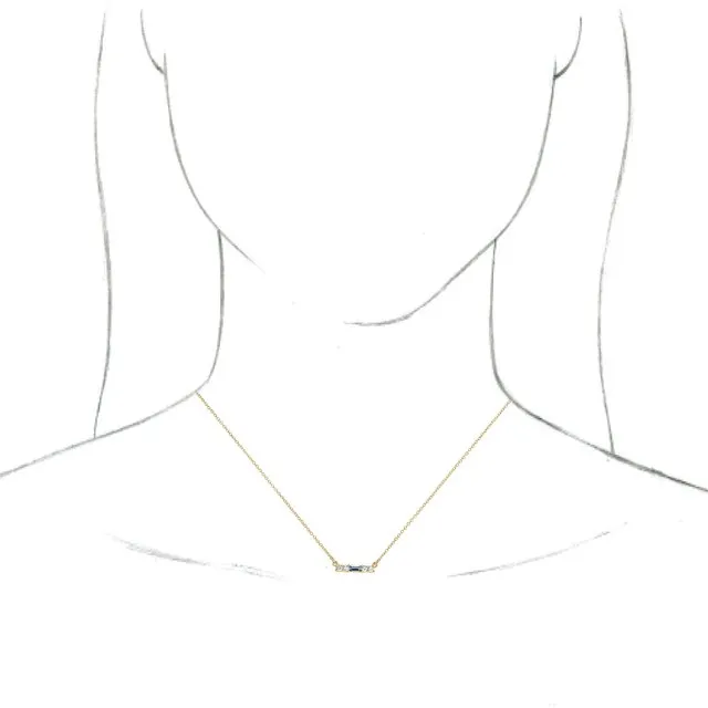 14K Yellow Aquamarine 15 CTW Diamond 16 Necklace TreasureFineJewelers Necklaces