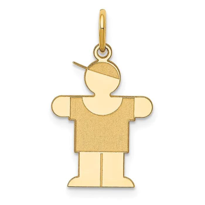 14k Yellow Gold Kid Charm TreasureFineJewelers Charm Necklaces