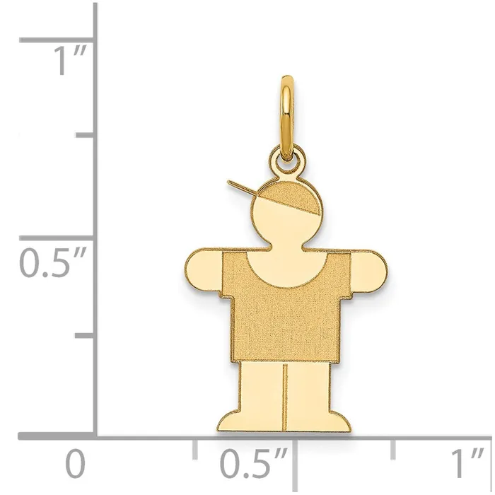 14k Yellow Gold Kid Charm TreasureFineJewelers Charm Necklaces