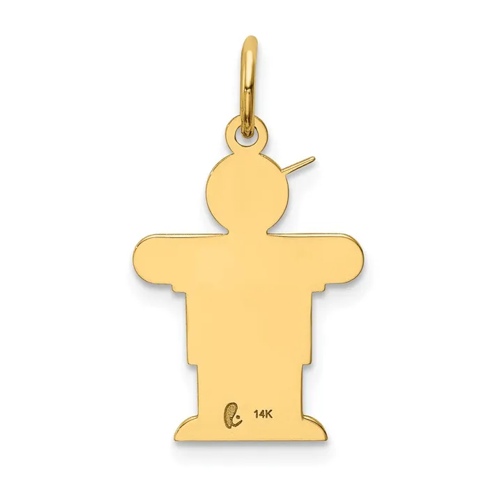 14k Yellow Gold Kid Charm TreasureFineJewelers Charm Necklaces