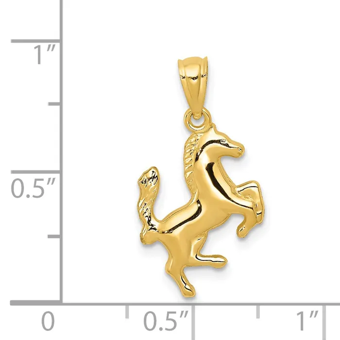 14k Yellow Gold Trotting Horse Pendant TreasureFineJewelers PreStyled Sets