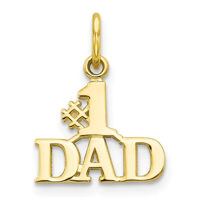 Charm Necklaces TreasureFineJewelers 10K 1 DAD Charm