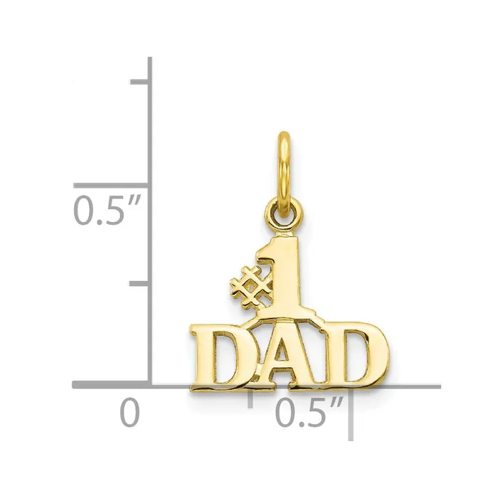 Charm Necklaces TreasureFineJewelers 10K 1 DAD Charm