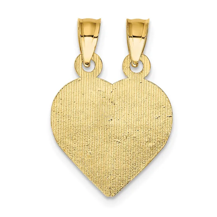 Charm Necklaces TreasureFineJewelers 14K BOYGIRL FRIEND Breakapart Heart Charm