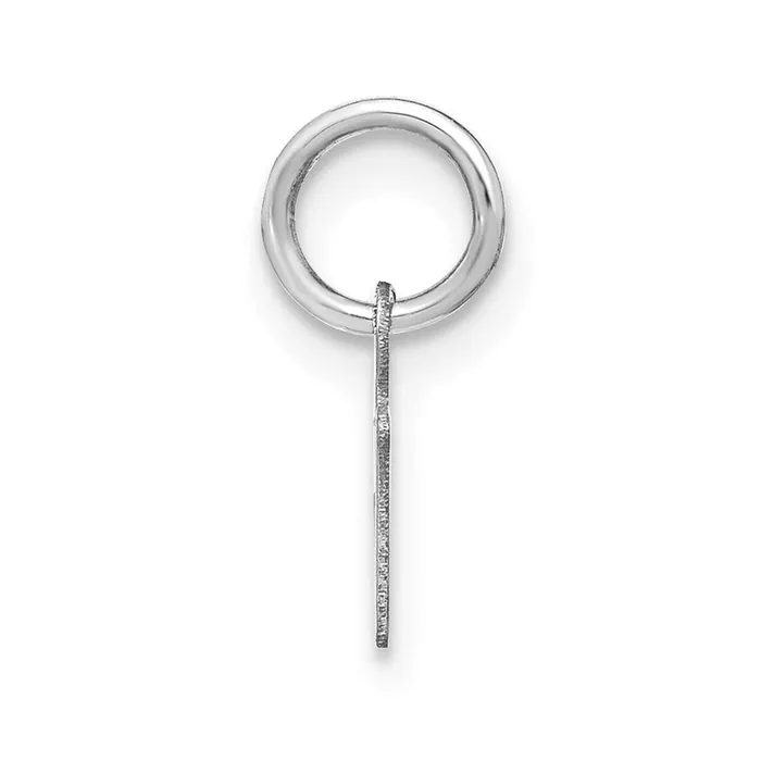 Charm Necklaces TreasureFineJewelers 14k White Gold Upper case Letter N Initial Charm
