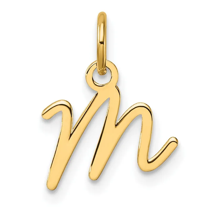 Charm Necklaces TreasureFineJewelers 14k Yellow Gold Uppercase Letter M Initial Charm Charm Necklaces TreasureFineJewelers 14k Yellow Gold Uppercase Letter M Initial Charm