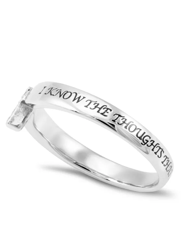 JEREMIAH 2911 Small Cross Ring for Her Clear CZ Stones Stainless Steel North Arrow Shop Rings JEREMIAH 2911 Small Cross Ring for Her Clear CZ Stones Stainless Steel North Arrow Shop Rings