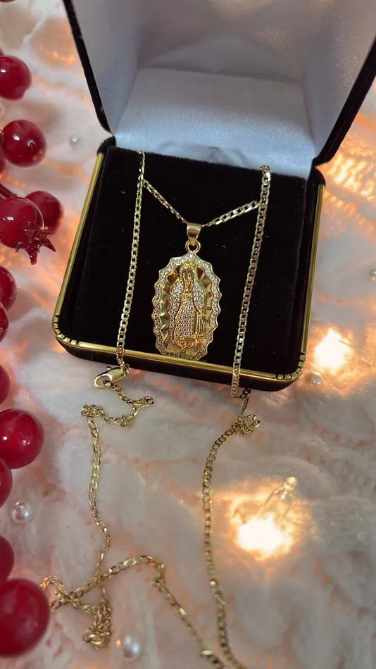 MP Jewelry Necklaces Virgen Outlines Necklace
