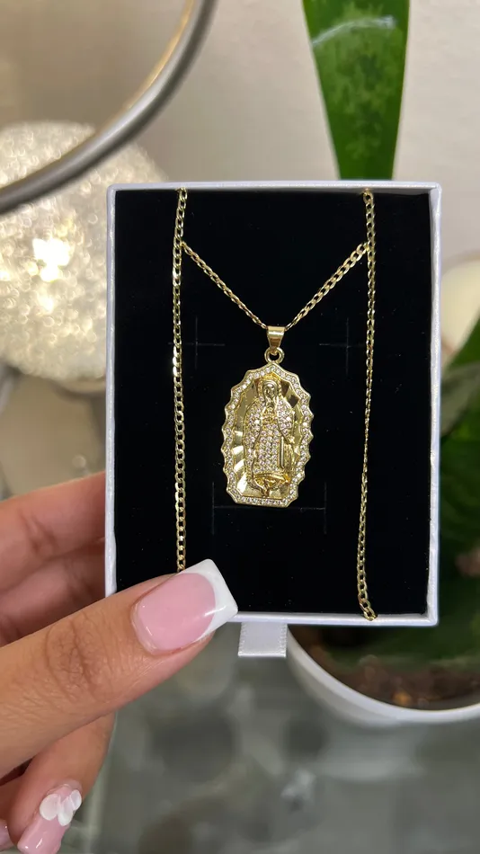 MP Jewelry Necklaces Virgen Outlines Necklace