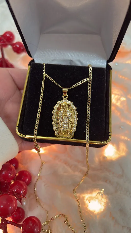 MP Jewelry Necklaces Virgen Outlines Necklace