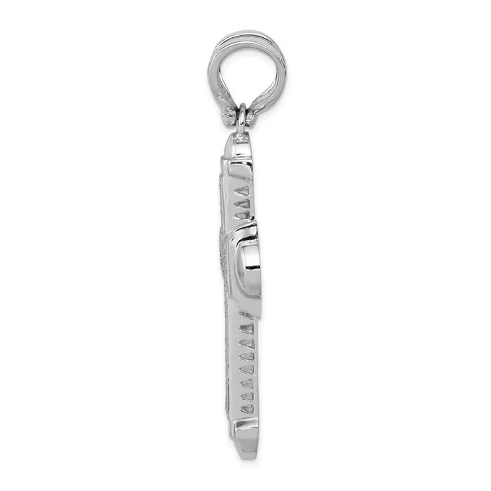 Necklaces TreasureFineJewelers 14k White Gold 78ct Diamond Cross Pendant