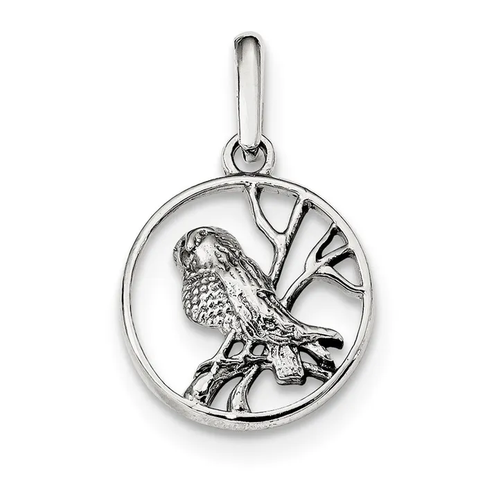 Necklaces TreasureFineJewelers Sterling Silver Bird Pendant