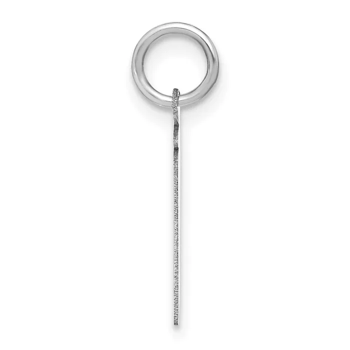 Necklaces TreasureFineJewelers Sterling Silver Rhodiumplated Lower case Letter J Initial Pendant