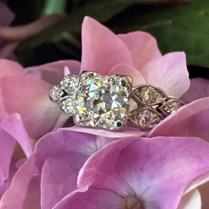 ONeills Estate Jewelry Rings Platinum Diamond Engagement Ring 10000998