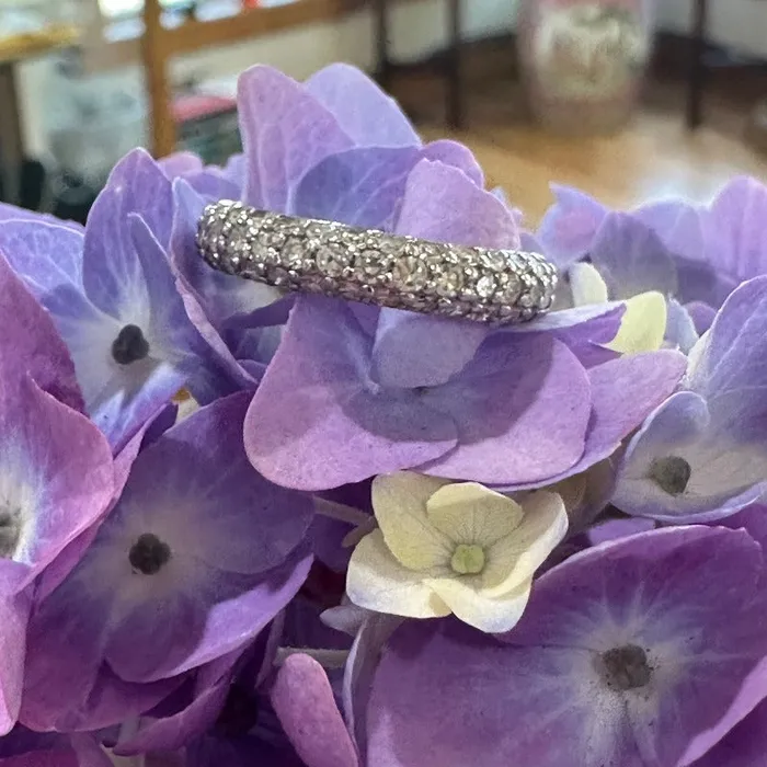 Rings ONeills Estate Jewelry 14 Karat White Gold Diamond Pave Ring 53800376 Rings ONeills Estate Jewelry 14 Karat White Gold Diamond Pave Ring 53800376