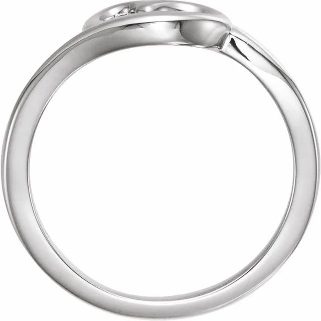 Rings TreasureFineJewelers 14K White Heart Youth Ring