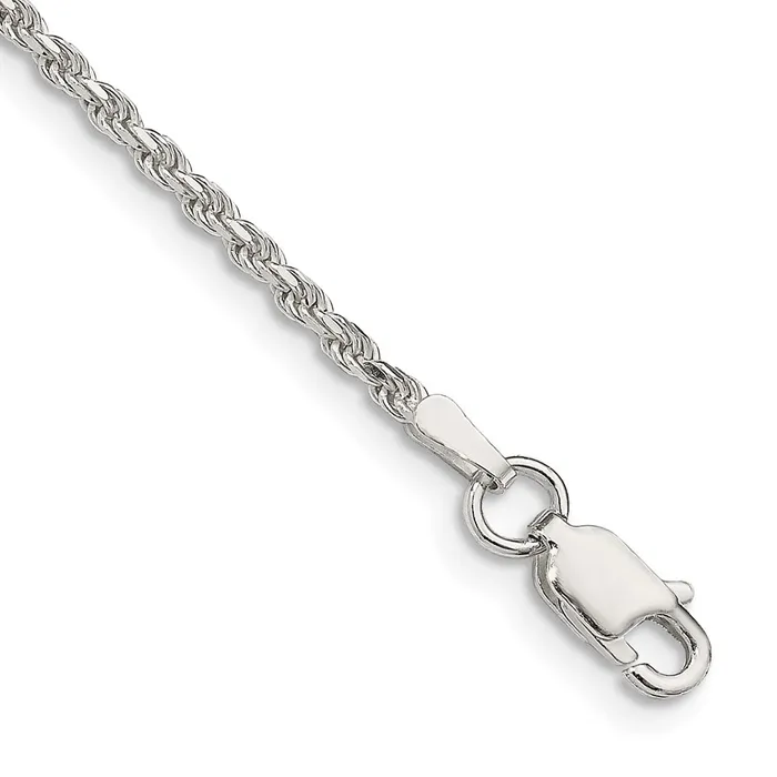 Rings TreasureFineJewelers Sterling Silver 185mm Diamondcut Rope Chain Anklet Rings TreasureFineJewelers Sterling Silver 185mm Diamondcut Rope Chain Anklet