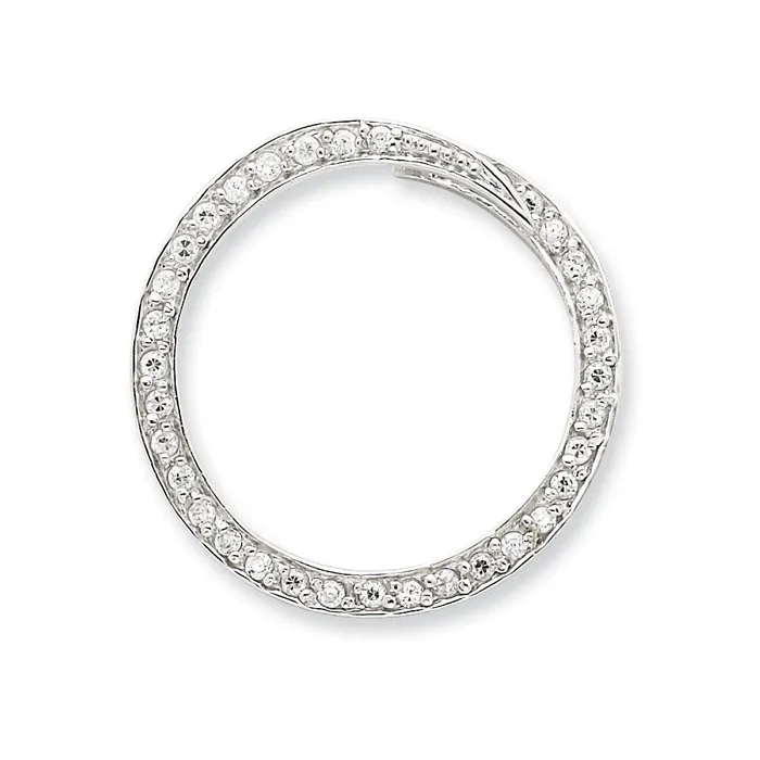 Sterling Silver CZ Circle Slide TreasureFineJewelers Rings