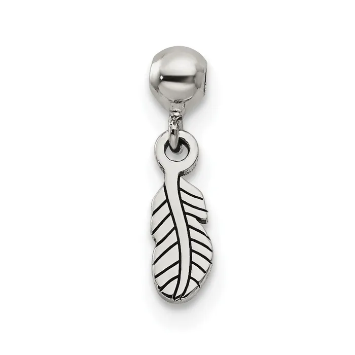 Sterling Silver Mio Memento Dangle Feather Charm TreasureFineJewelers Rings Sterling Silver Mio Memento Dangle Feather Charm TreasureFineJewelers Rings