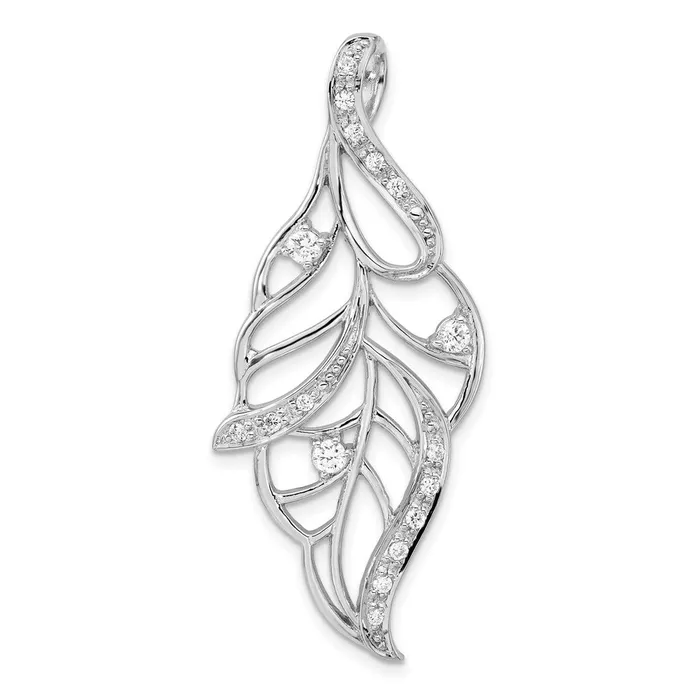 Sterling Silver Polished CZ Slide TreasureFineJewelers Rings