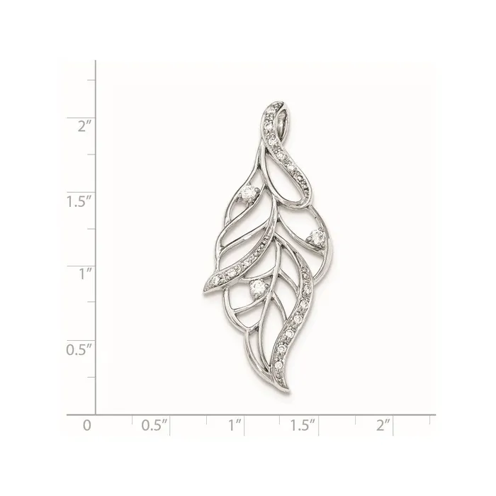 Sterling Silver Polished CZ Slide TreasureFineJewelers Rings