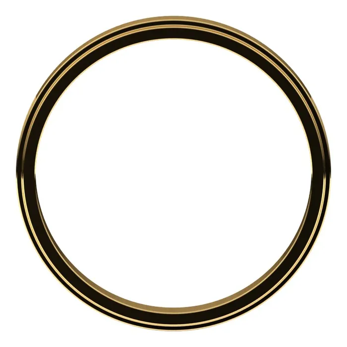 TreasureFineJewelers 10K Yellow Gold 25 mm flat edge Wedding Band Rings