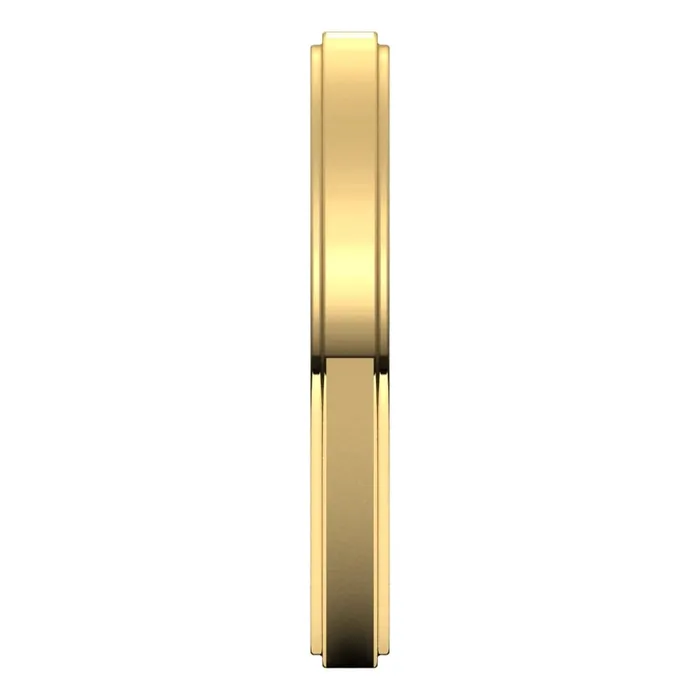 TreasureFineJewelers 10K Yellow Gold 25 mm flat edge Wedding Band Rings