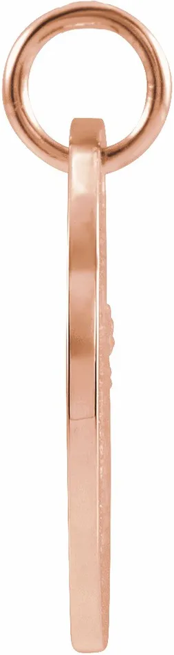 TreasureFineJewelers Necklaces 14K Rose Gold 165 mm Virgo Zodiac Disc Pendant