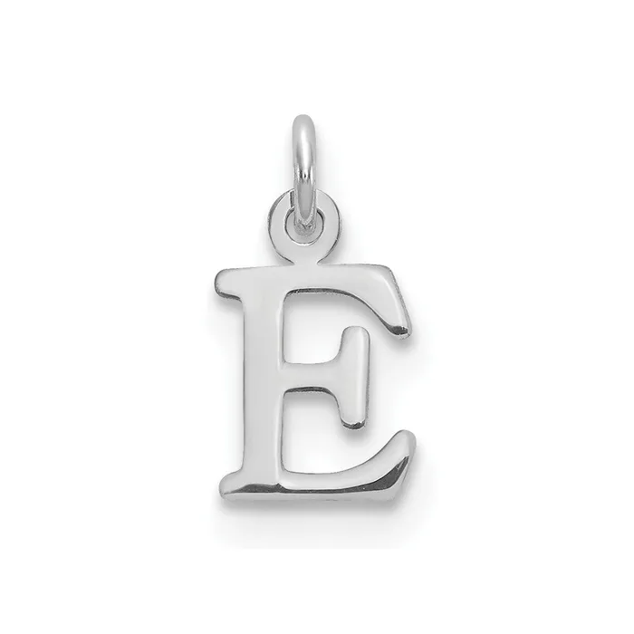 TreasureFineJewelers Necklaces 14k White Gold Cutout Letter E Initial Pendant TreasureFineJewelers Necklaces 14k White Gold Cutout Letter E Initial Pendant