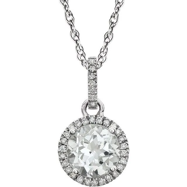 TreasureFineJewelers Necklaces 14K White Gold LabGrown White Gold Sapphire 110 CTW Natural Diamond 18 Necklace TreasureFineJewelers Necklaces 14K White Gold LabGrown White Gold Sapphire 110 CTW Natural Diamond 18 Necklace