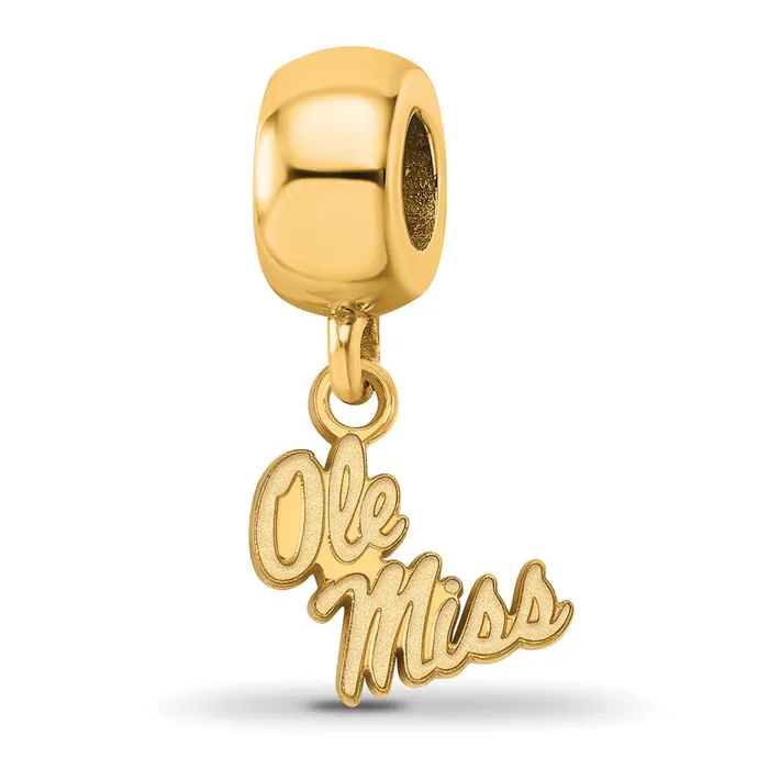 TreasureFineJewelers Sterling Silver Goldplated LogoArt University of Mississippi Ole Miss Extra Small Dangle Bead Charm Rings TreasureFineJewelers Sterling Silver Goldplated LogoArt University of Mississippi Ole Miss Extra Small Dangle Bead Charm Rings